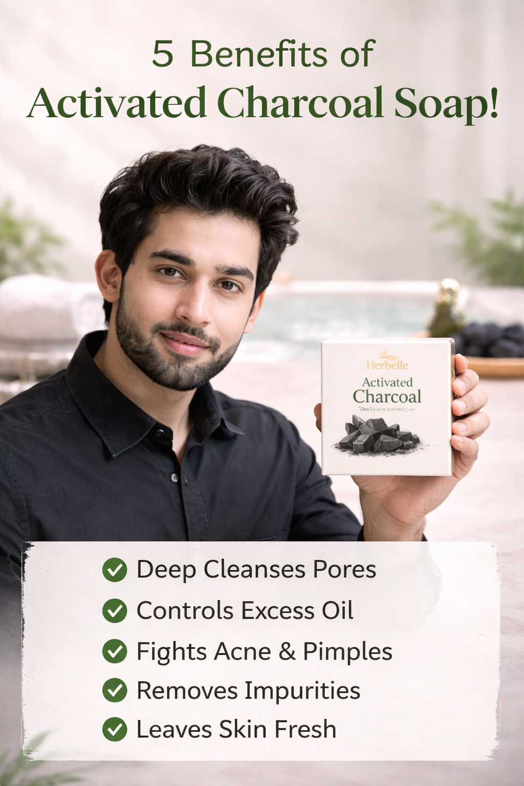Herbelle Activated Charcoal Soap